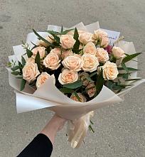 Букет Кремовые розы Латте в Мамоново