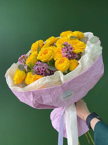 Букет Кустовые желтые розы в Мамоново